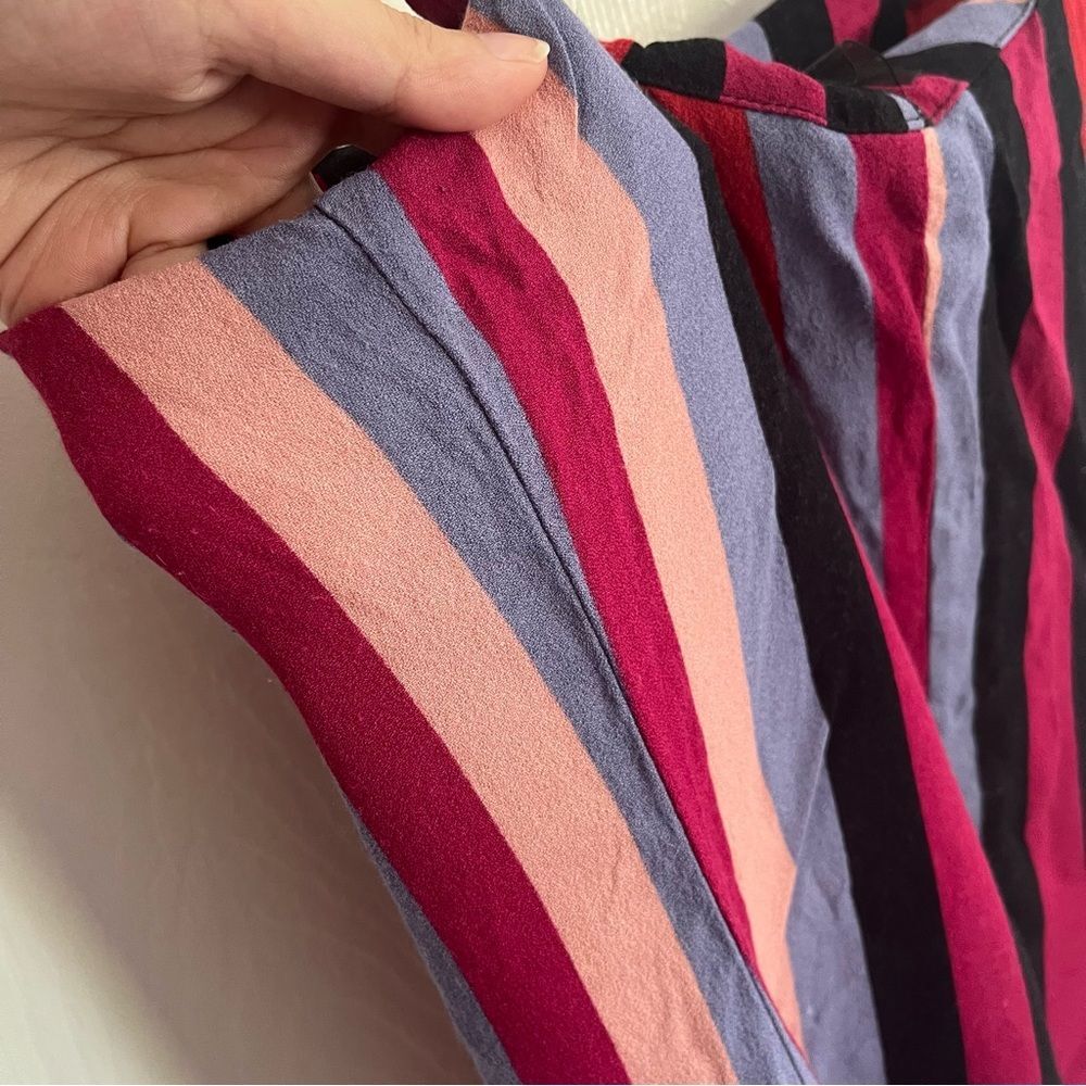 Reformation Multi-Stripe Mini Dress in Red, Pink, Lavender, Black - Picture 3 of 8